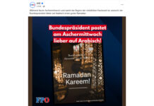 FPÖ, Ramazan paylaşımı nedeniyle Van der Bellen’e yüklendi